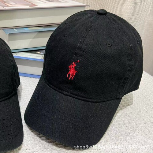 POLO pony hat retro washed Paul soft top baseball cap for men and women all-match casual summer sun protection peaked cap