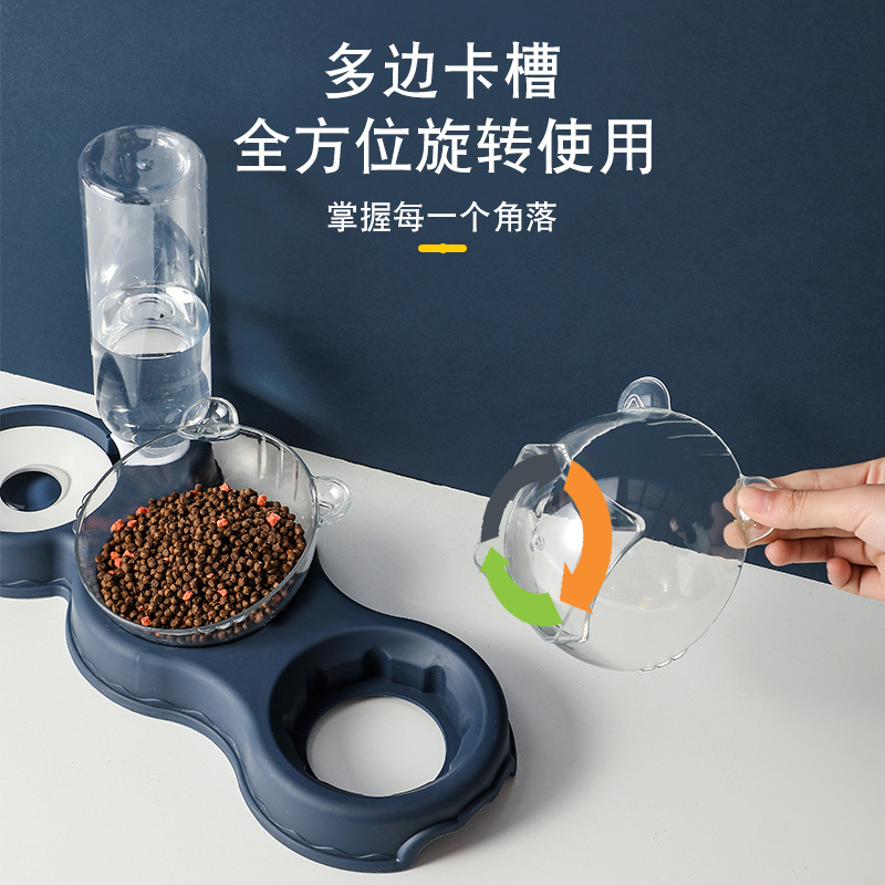 Dos cuencos automáticos para gatos, bebederos para gatos, cuencos para perros, cuencos para gatos, bebederos para suministros para gatos