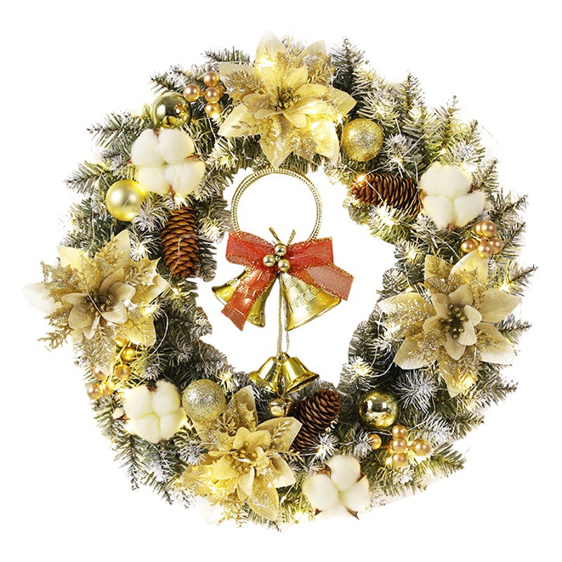 Amazon transfronteriza guirnalda de Navidad Vacaciones de Navidad Tengxian lugar de diseño accesorios guirnalda decoraciones puerta colgante