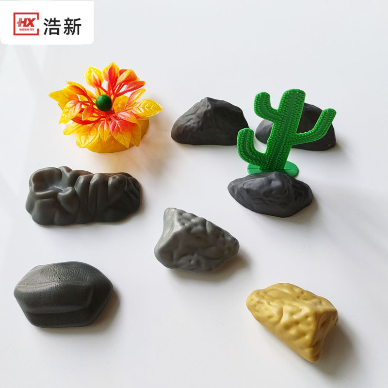 浩新山石玩具塑料吹瓶石头模型微观园林小山石头装饰配套摆件批发