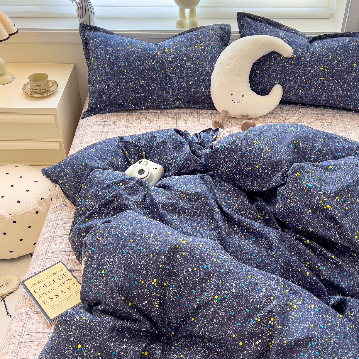 ins dormir desnudo cuatro piezas de sábanas de algodón imitación cubierta madre y bebé clase A dormitorio tres piezas de ropa de cama regalo