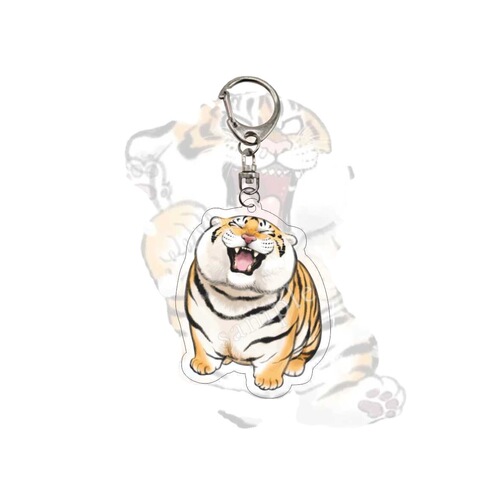 Mezzanine Little Tiger Cute Cerebellar Ax Cartoon Pendant Acrylic Keychain Pendant