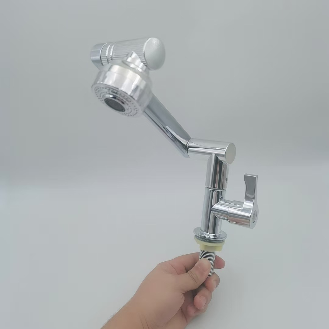 跨境家用面盆招财猫单冷水龙头卫生间浴室柜洗脸盆万向可旋转龙头