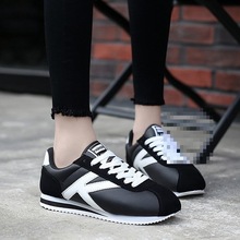 秋季休闲运动情侣鞋子学生韩版潮流阿甘鞋女圆头跑步阿甘鞋男红色