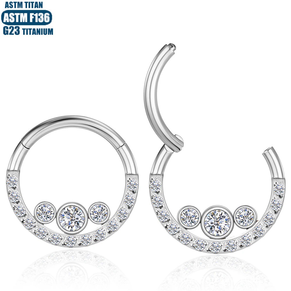Pointed labret stud close-up product detail
