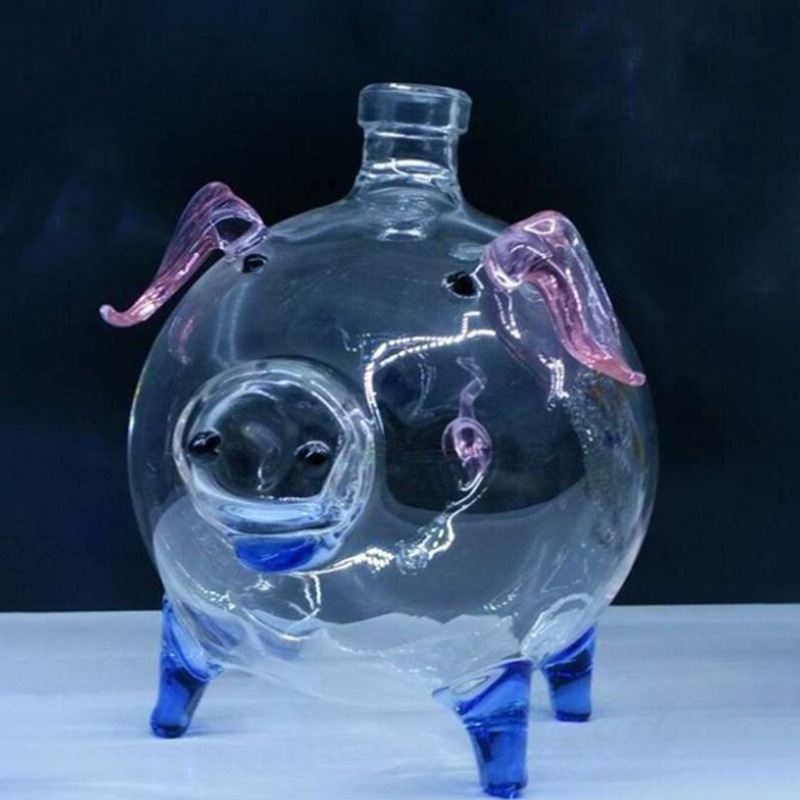 空心玻璃球（平底、单口、通孔）高朋硅玻璃吹制工艺造型动物汉字