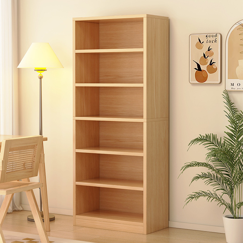 Bookshelf Floor Standing Multi-layer Book Storage Rack Living Room Wall-mounted Combination Bookcase with Back Panel Floor Storage Cabinet