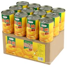正品黄桃罐头整箱12罐装*425克砀山特产烘焙专用新鲜糖水水果罐头