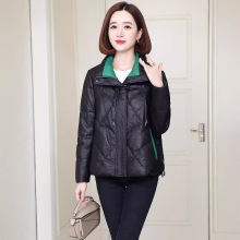 海宁真皮羽绒服女2023新款冬季绵羊皮皮草皮衣中年短款外套