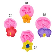 DIY蝴蝶兰太阳花花朵硅胶模具仿真花卉翻糖黏土巧克力蛋糕装饰模