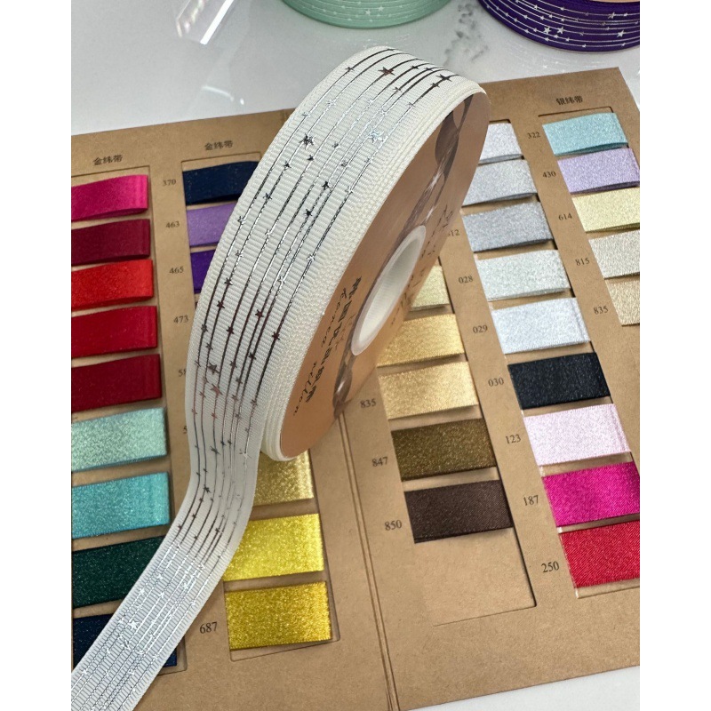 Explosiones transfronterizas estrellas de fijación en caliente galvanizado DIY arco de regalo de fiestas decoración cinta accesorios de ropa