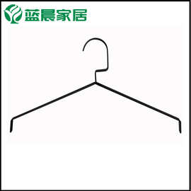 扁线哑光黑铁衣架高锰钢枪色复古衣架跨境亚马逊电商品服装店衣架