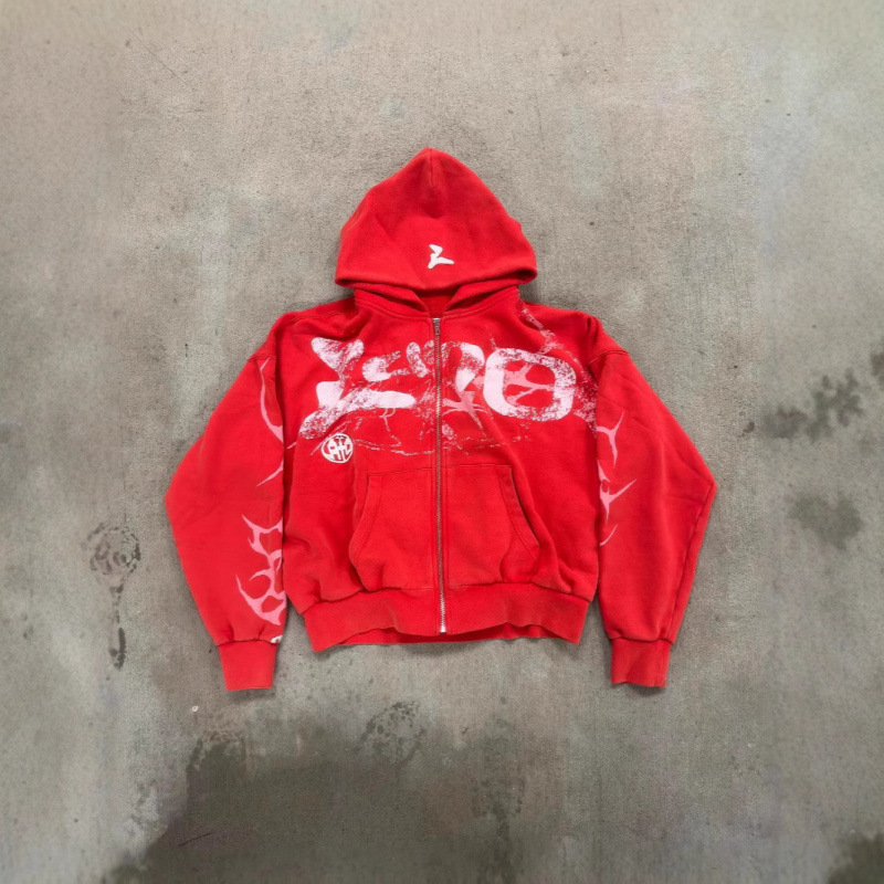 Y2K Zipper Double Layer Hoodie Jacket Sweatshirt Unisex Fashion Street Hip Hop Gothic Harajuku Style_voghion.com