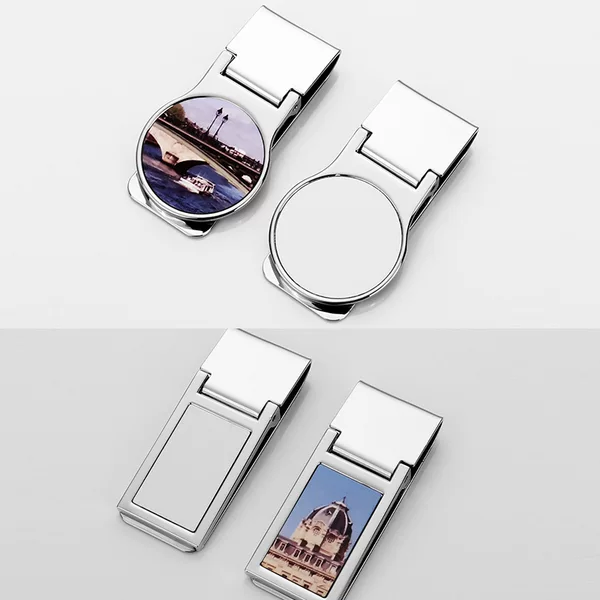 Cross-border supply creative wallet stainless steel banknote holder bank card holder metal invoice holder fashion gift lettering