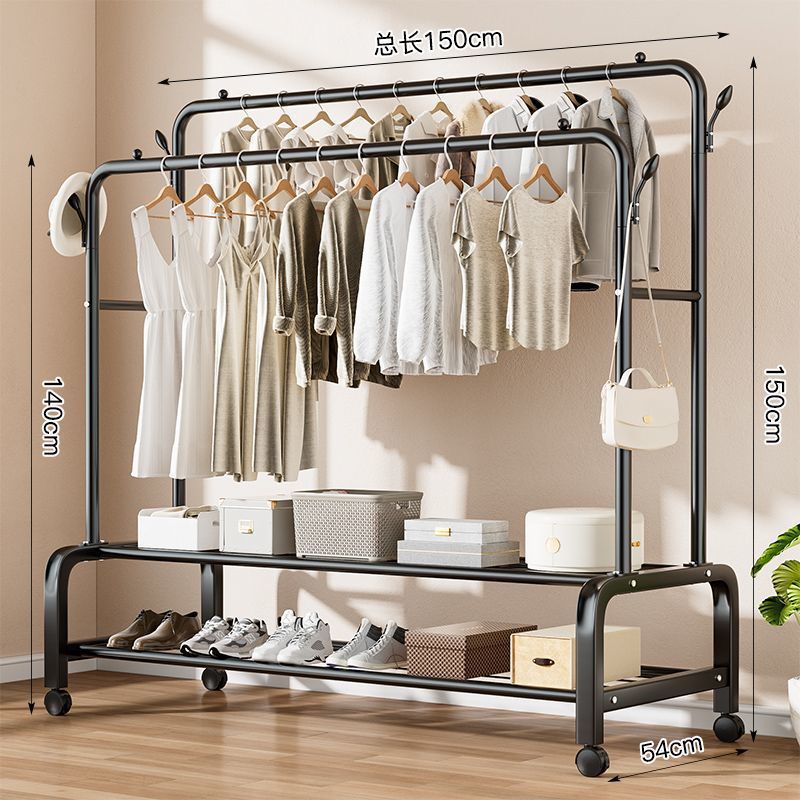 Percha de ropa móvil con ruedas tipo piso percha de ropa de dormitorio sala de estar doméstica red percha de ropa de lujo ligera percha de ropa al por mayor