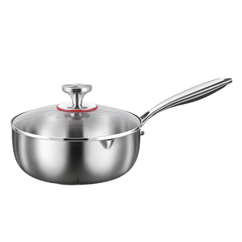 Clang olla de nieve de titanio puro olla antiadherente sin recubrimiento para el hogar olla complementaria para bebés olla de sopa especial para cocina de inducción olla de leche pequeña