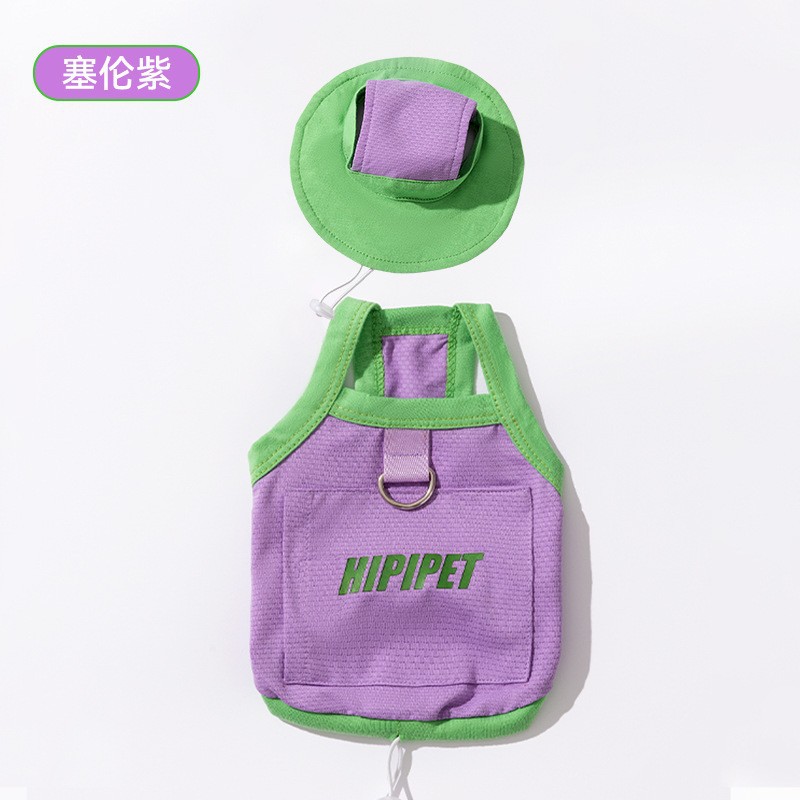 Primavera y verano perros tracción bolsa de hielo sandalias chaleco gato ropa de perro pequeño y mediano que oso ropa de mascota