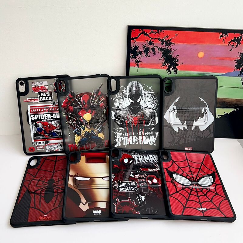 Marvel Spider-Man Suitable for iPad 11Th Generation A16 Tablet Protective Cover Without Cover 10Th Generation 10.9inch Painted Stand Air