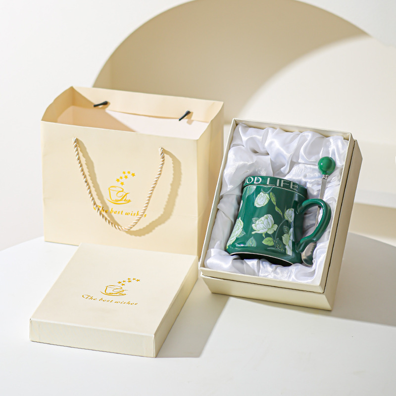 Taza de agua de cerámica de orquídea de campana, taza de café de gran capacidad, taza de desayuno con tapa de diseño, taza de café