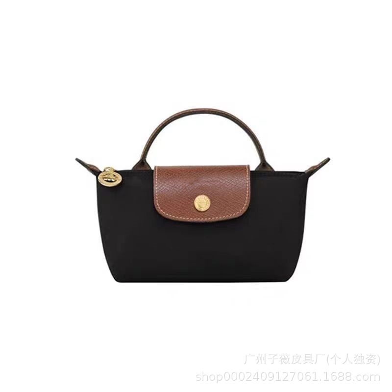 天井バージョン Longxiang ミニ団子バッグ女性のショートハンドルハンドバッグショルダーバッグクロスボディバッグ団子バッグミニナイロンバッグ|undefined