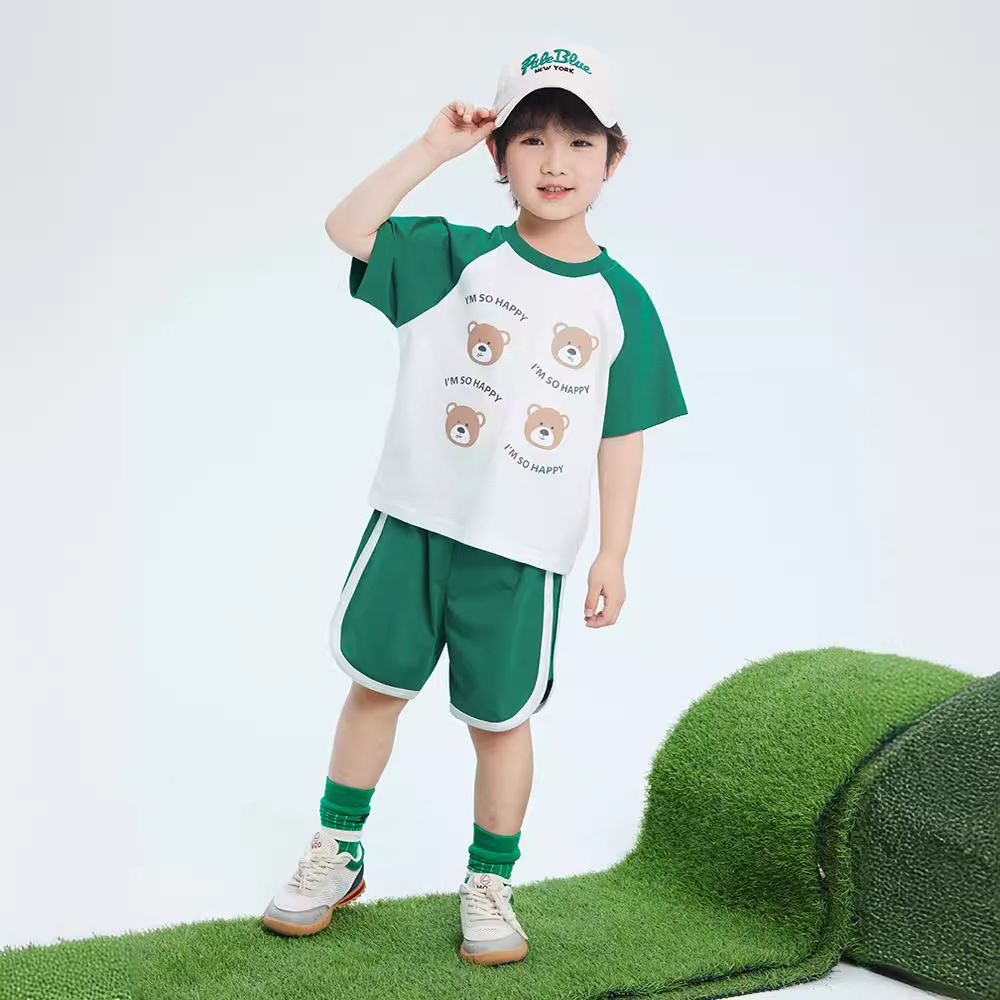 Boys' Suit Children's Summer Clothes 2024 Summer New Baby Sports Basketball Clothes Quick-drying Boys' Trendy Children's Clothes
