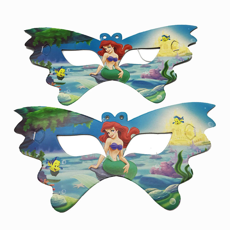 Mermaid cumpleaños partido Placa de papel caramelo caja Palomitas de los niños traje de cumpleaños fiesta decoración tirar bandera suministros