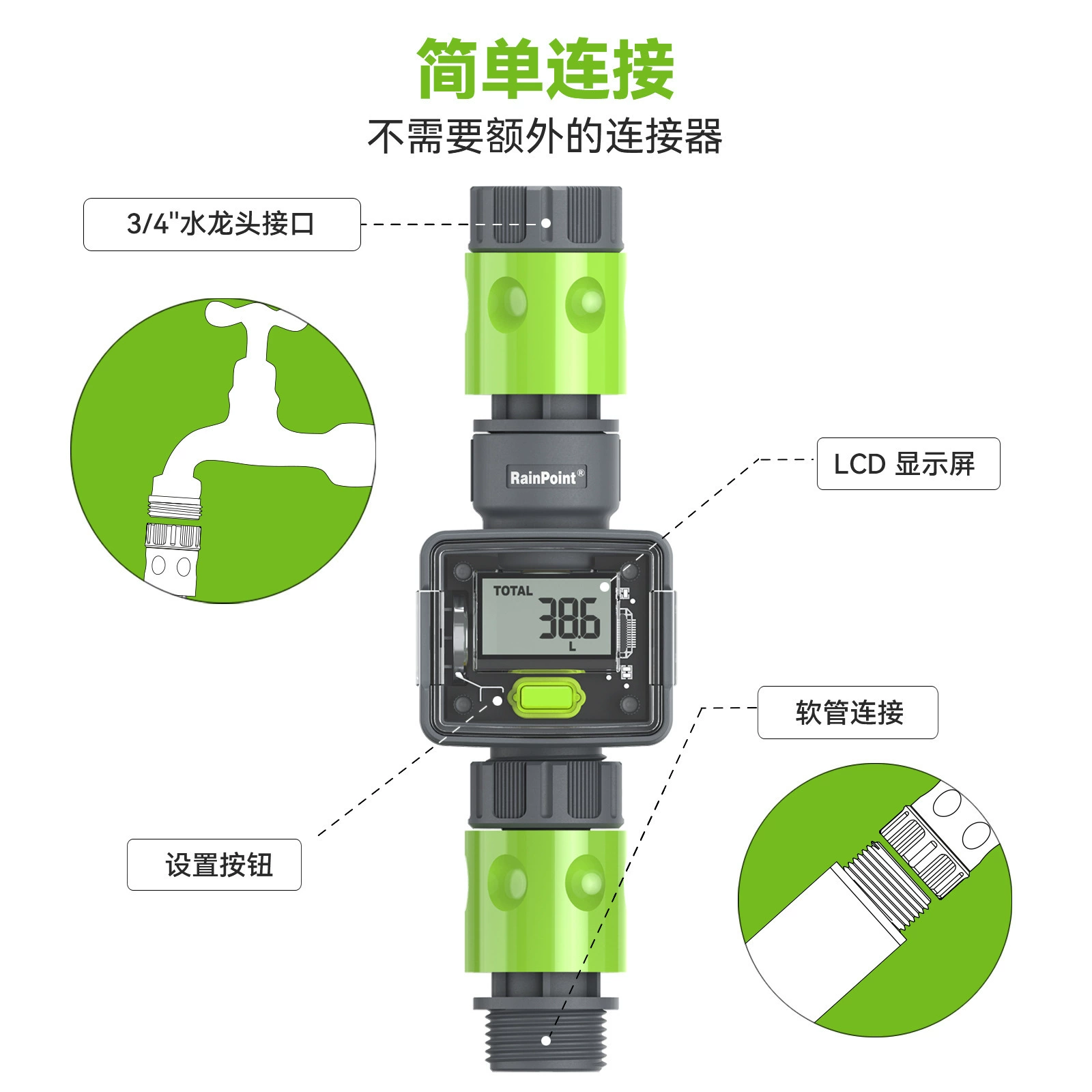 Трансграничный датчик расхода воды точно измеряет данные расхода воды