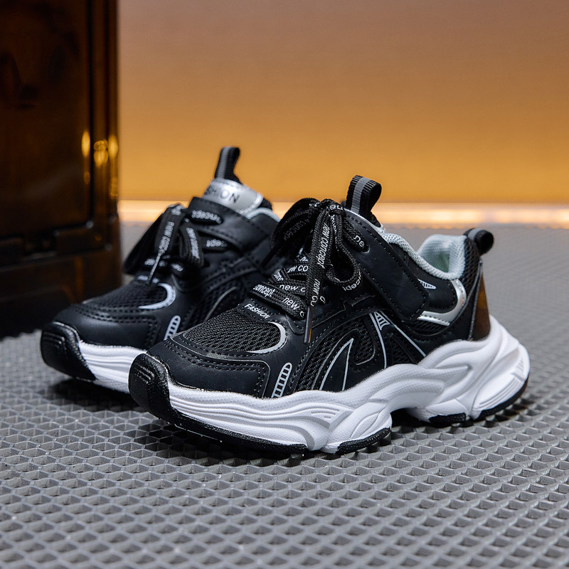 Zapatos deportivos para niños otoño 2026 nuevos zapatos de papá para niños zapatos de malla transpirables zapatos de corrida para niñas zapatos de niños ecológicos