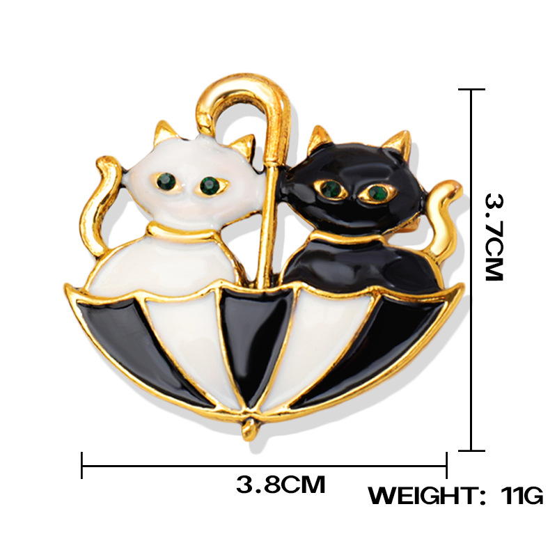 Retro Cat Alloy Unisex Brooches display picture 2