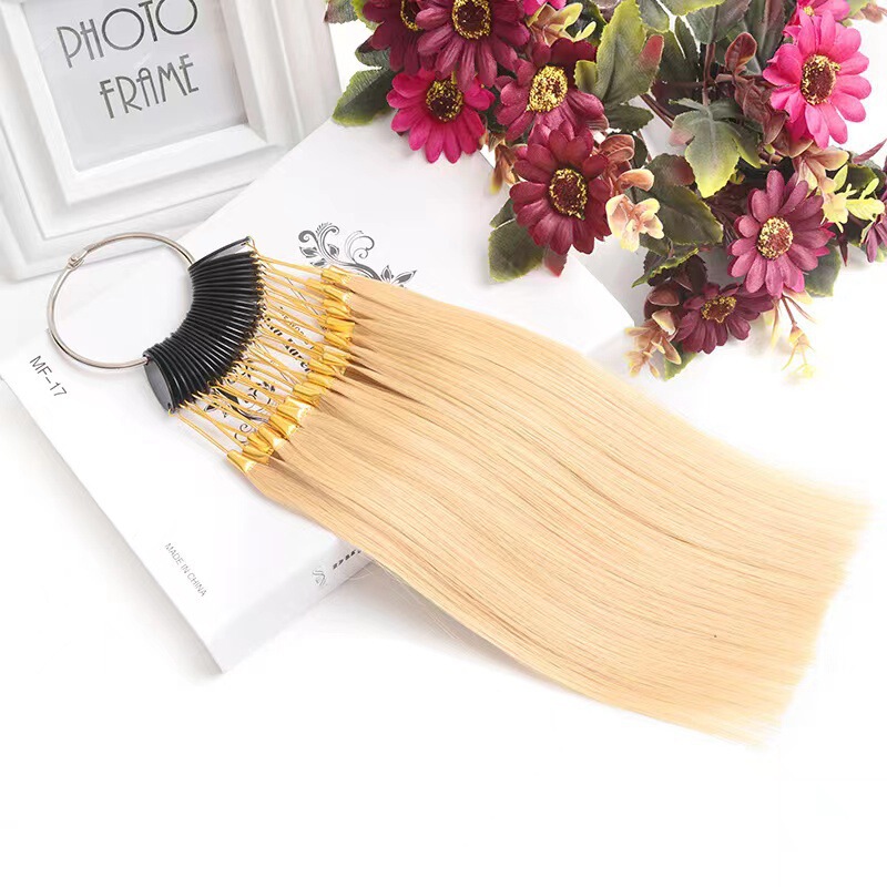 Wig Dyeing Color Swatches, Real Hair Strips, Hair Bundles, Hairdressing Bleaching, Dyeing, and Waxing Practice, Salon Color Cards, Color Display, Wholesale
