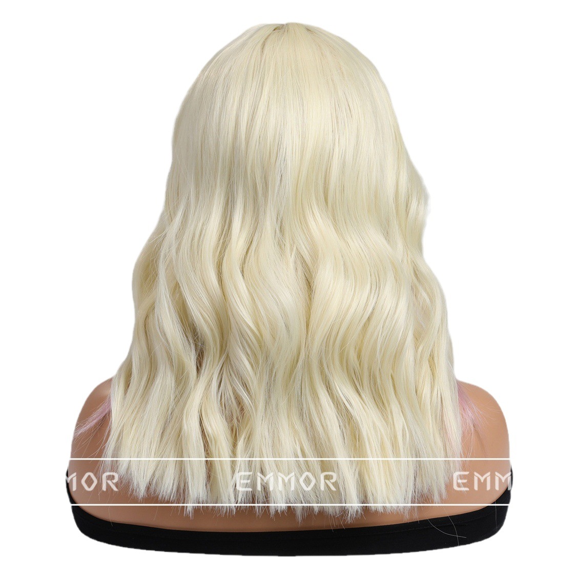 Cos peluca femenina Red rojo ondulación del agua medio corto pelo rizado natural realista Festival Nuevo y2g chica caliente cubierta de la cabeza completa