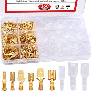 360PCS �F ��ɫ/�yɫ �䉺��ɲ�Ƭ 2.8/4.8/6.3mm�Ӿ������B����