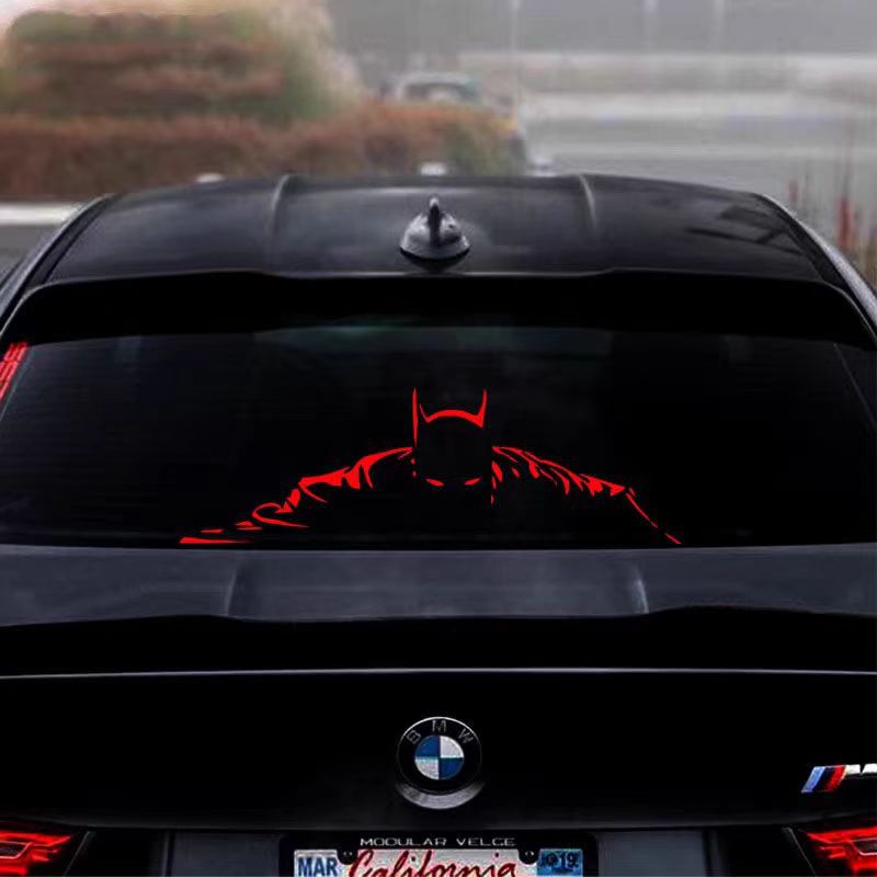 Bat Hero Line Pattern Car Reflective Decorative Sticker Motorcycle Modified Waterproof Glass Window Luggage Sticker