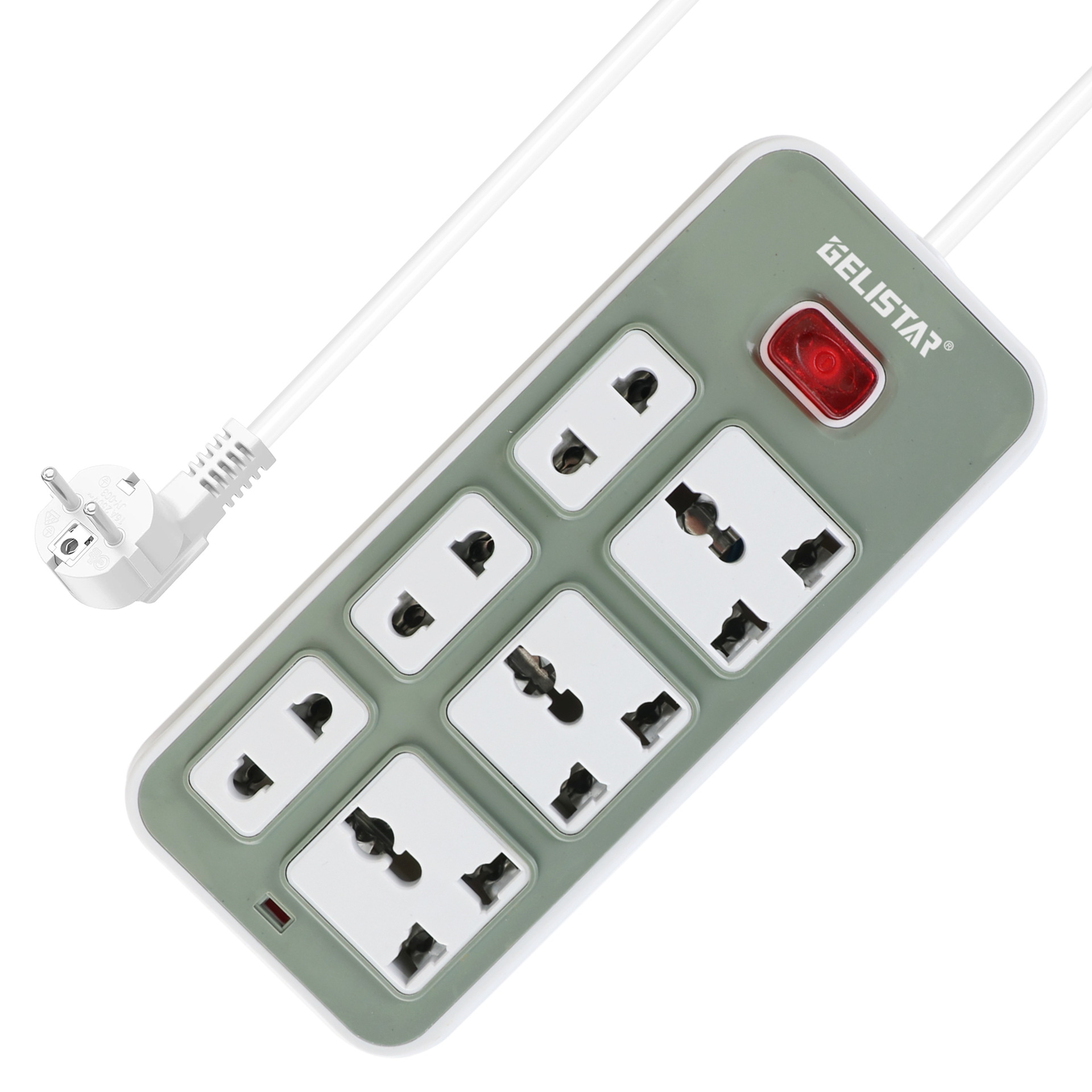 万能孔插座6位便宜插座国际通用孔多孔位家用接线板排插外贸