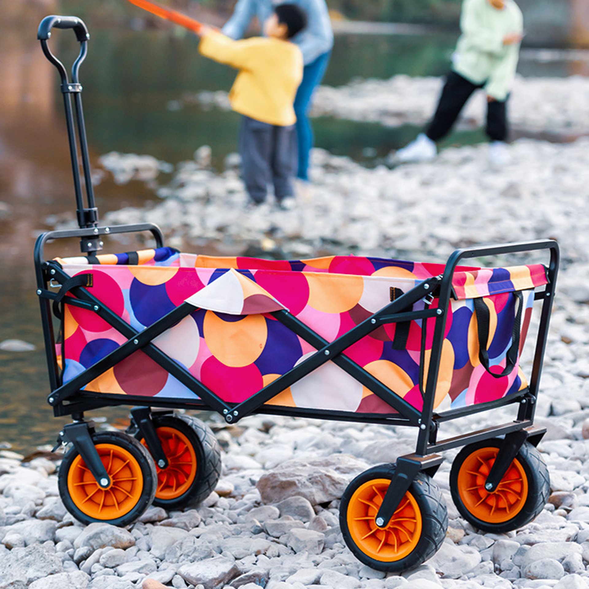 厂家供应户外可折叠露营工具布兜车拖拉车可加外袋TC3015