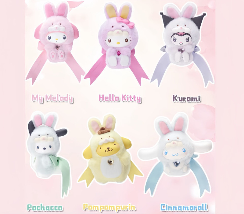 正版Hello kitty泰迪睡衣系列系列毛绒盲盒潮玩手办可爱公仔批发|undefined