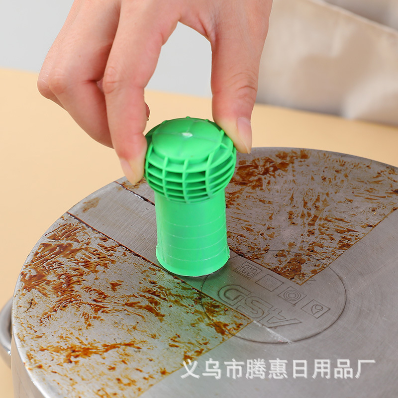 Stainless steel metal decontamination cleaning and wiping pot bottom decontamination magic stick glass fiber kitchen washing pot rust removal cleaning brush
