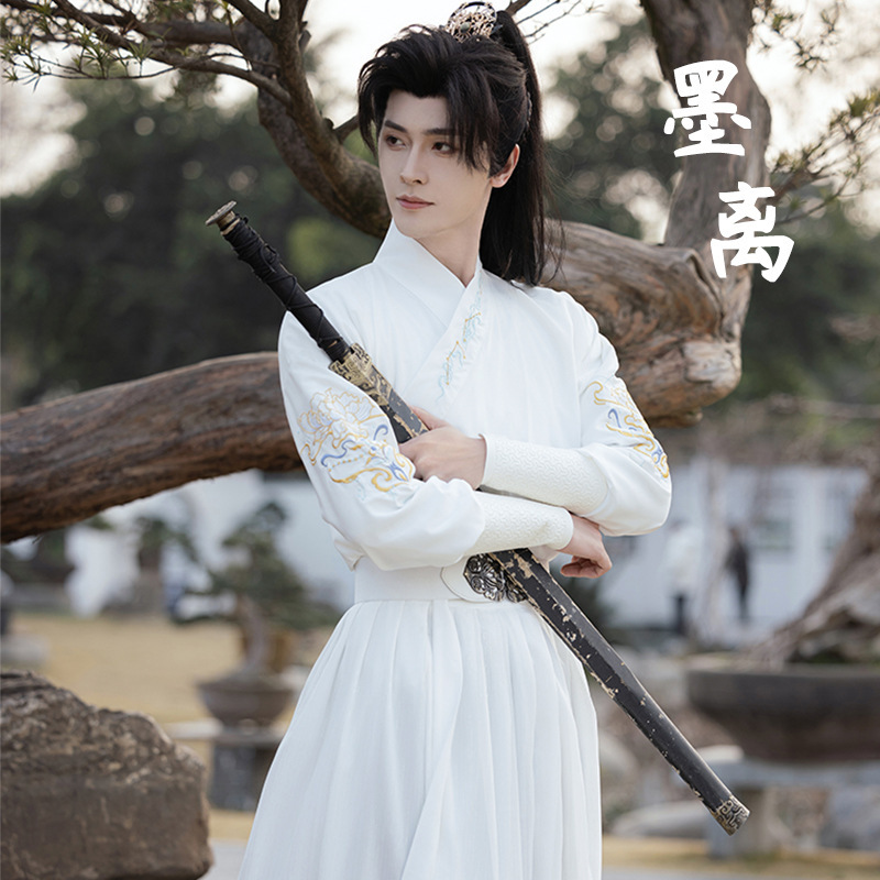 genuine goods Original [Moli] Hanfu Men's and Women's Spring and Summer Chivalrous Handsome Cool Ancient Costof Daily National Style Long Dress Embroidered