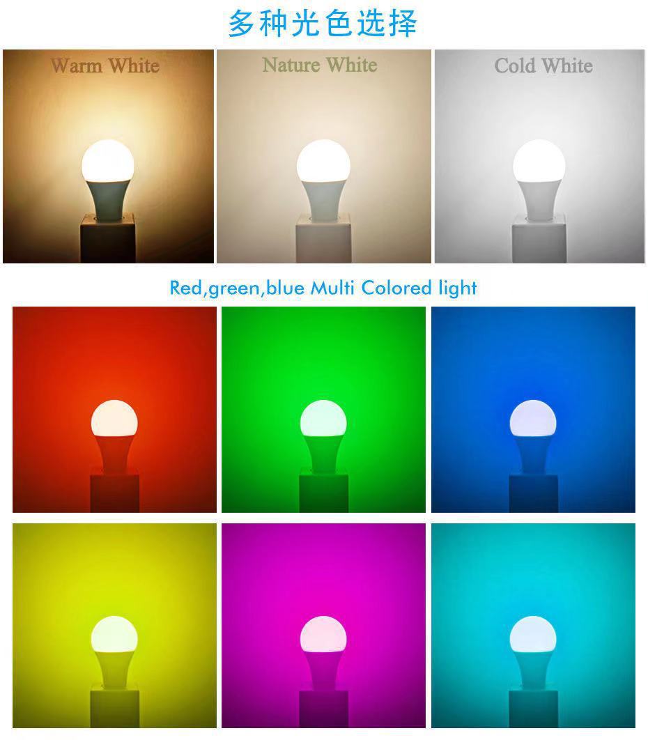 Lámpara de bombilla inteligente a todo color de graffiti, presión amplia, modo dual