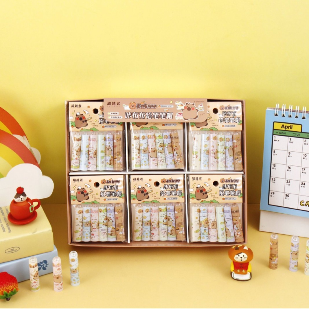 El más allá 6320 Kapibala Pencil Sombrero Extensidor Cartoon de alto valor Cute Primary School Pencil Funda protectora