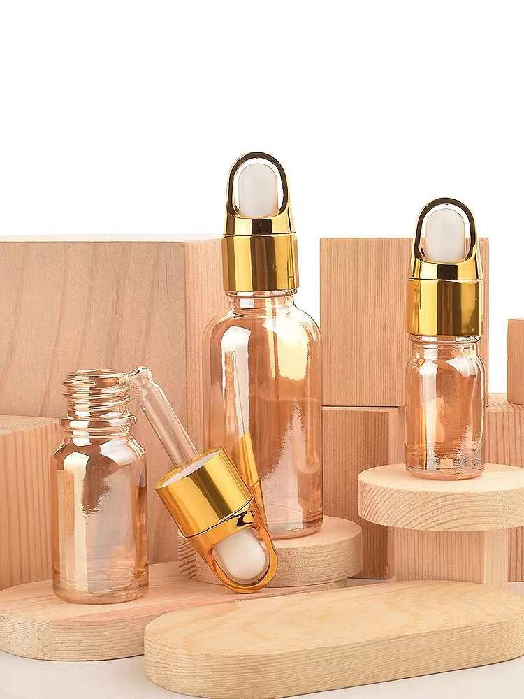 琥珀金精油瓶  蜜蜡黄 分装瓶 电镀5ML 10ML 20ML 30ML 50ML100ML