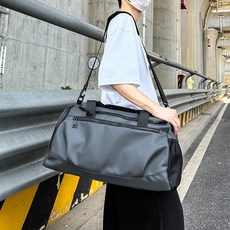 Bolsa de viaje de gran capacidad con almacenamiento de zapatos independiente, bolsa de ocio deportiva para hombres, bolsa de entrenamiento para viajes cortos, bolsa de mochila