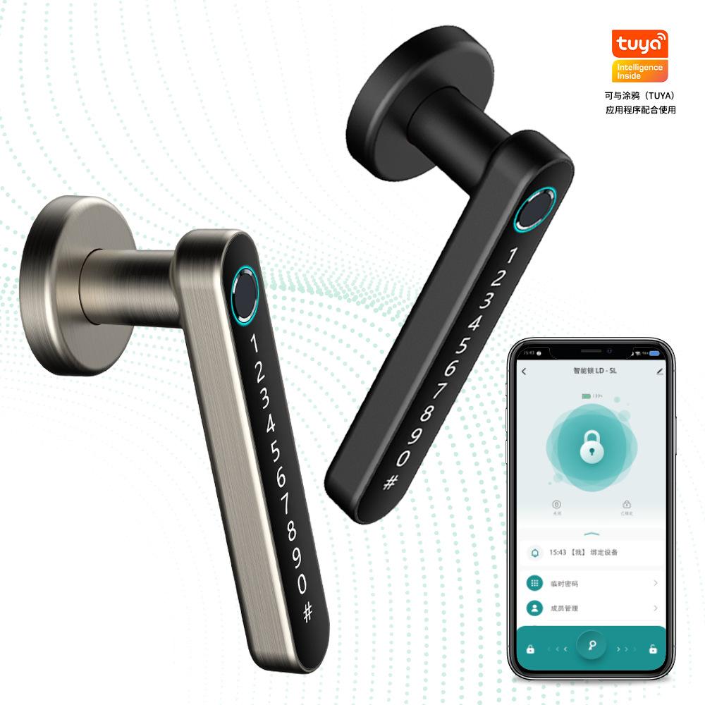 高性价比新款智能锁密码指纹刷房间门厂家直销