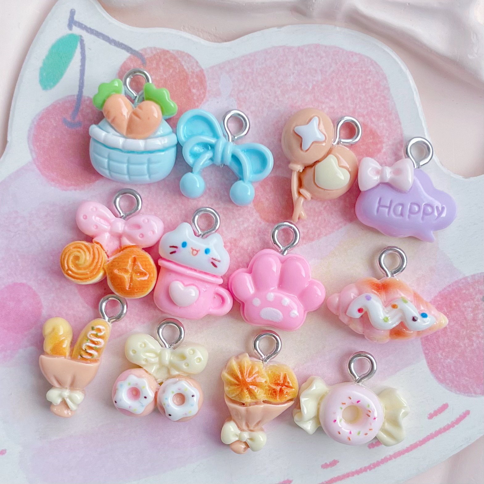 3g Weight Pendant Jewelry Making Type 12 * 14mm Jewelry Making Size DIY Jewelry Accessories Classification 1 Piece Quantity Resin Material Cartoon, Fruit, Donuts Pattern All Seasons Season Polished Finish Cute Style 1 Piece 12 * 14mm Resin Cartoon Fruit Donuts Polished Pendant DIY Jewelry Accessories 17