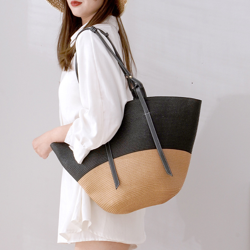 Straw Woven Bag New Style PP Braid Woven Bag Shoulder Crossbody Bag Women's 2021 New Fashion Korean Style Women's Bag