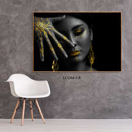 跨境外贸自定义装饰画帆布画画芯厂家直供uv打印帆布油画代发货