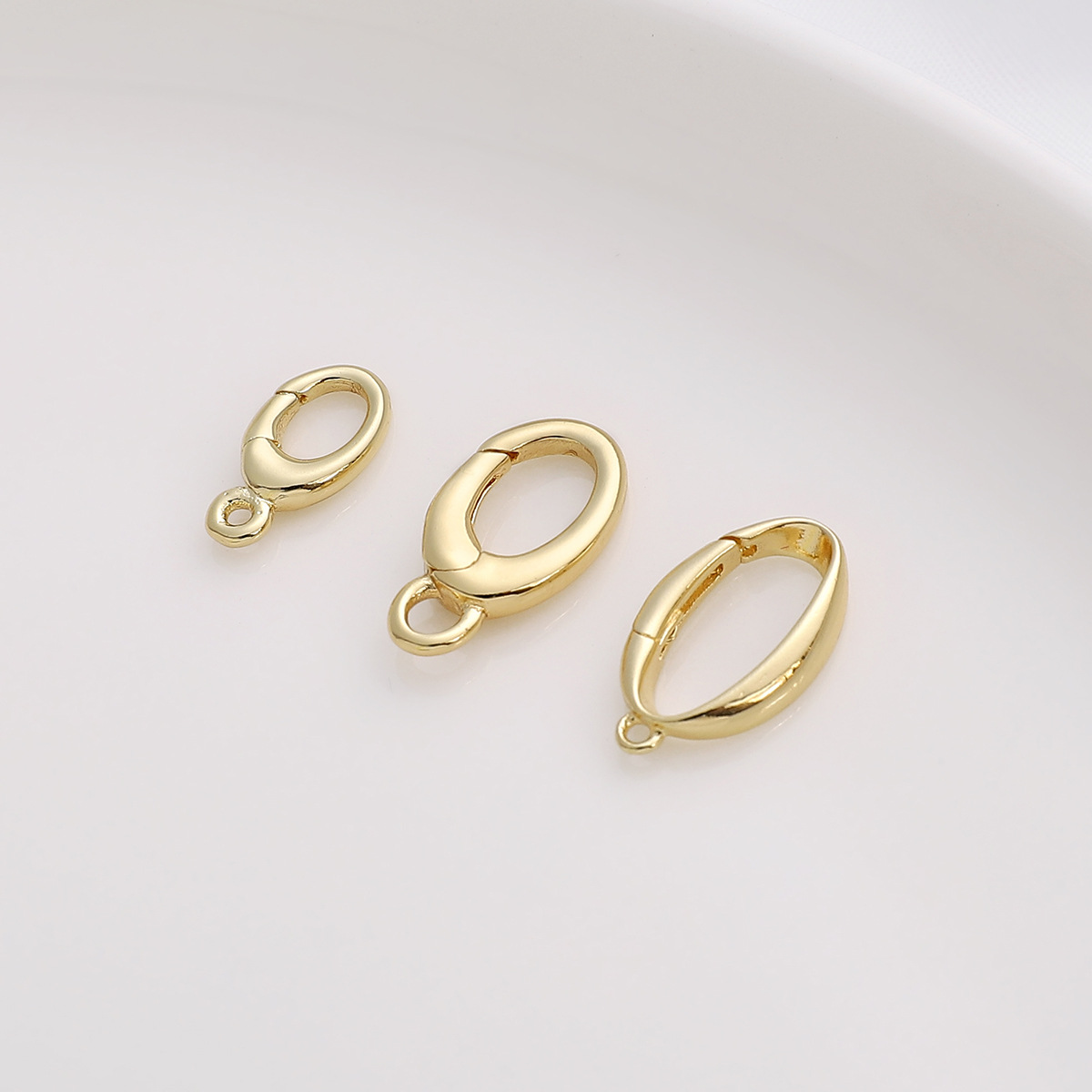 Lobster Clasp Jewelry Making Type 1 Piece 7 * 14mm Copper 14K Gold Plated Solid Color Polished Lobster Clasp Jewelry Accessories