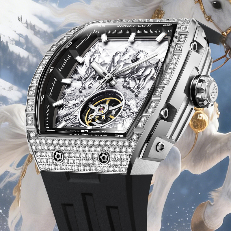 German Bugatti Bonestgatti Watch Fully Automatic Mechanical Men's Watch Year of the Horse Factory Direct Sales Foreign Trade Cross-Border