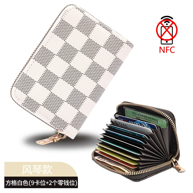 Clsso Organ Card Holder Wallet with Zipper - Korean Style Men's Card Organizer Set