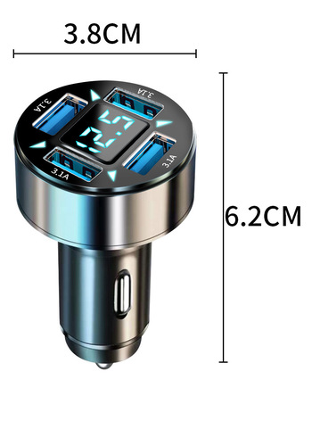 Car charger super fast charging cigarette lighter multi-function car charger compatible with Huawei and Apple iPhone fast charging adapter